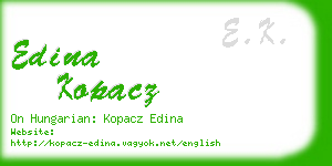 edina kopacz business card